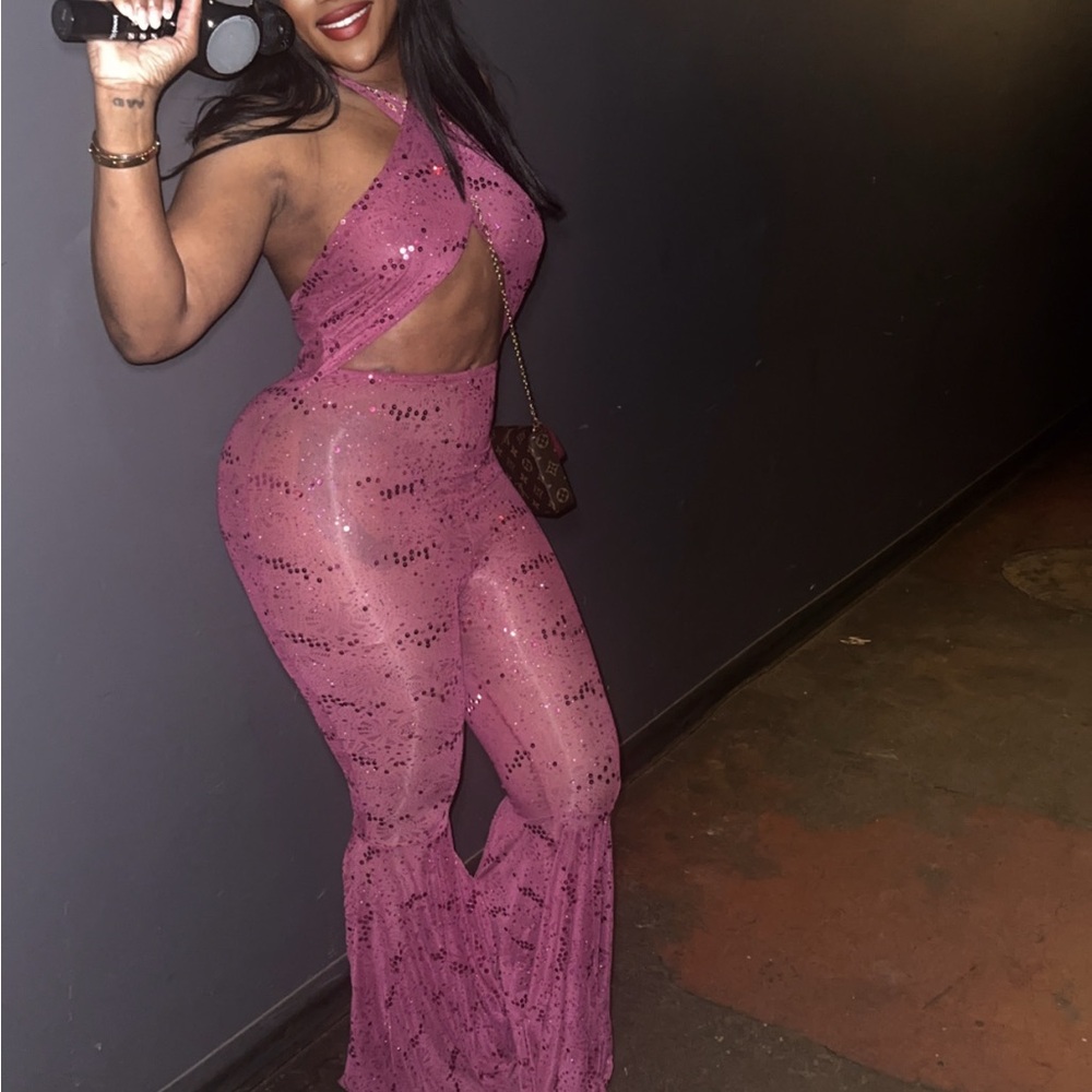 Selena Purple Sequin Jumpsuit Halloween Costume